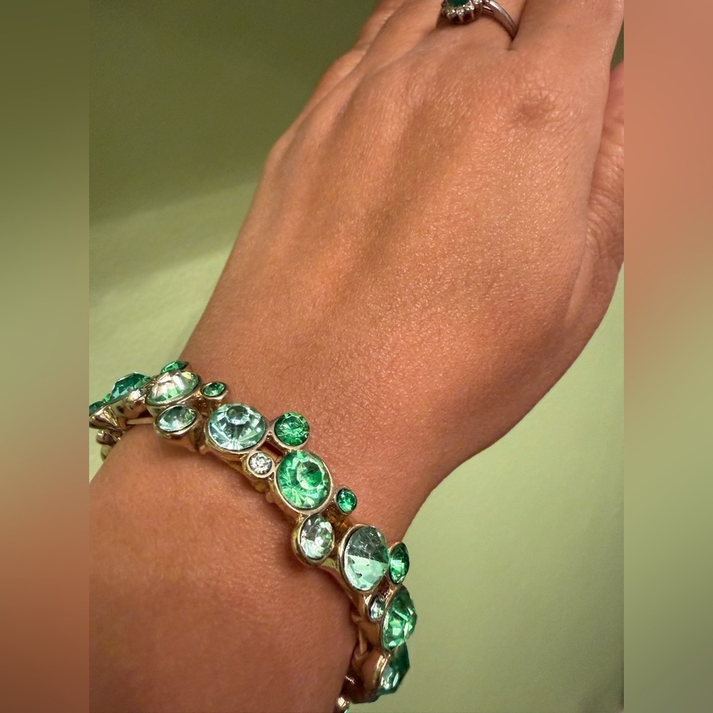 Elegant Green Gemstone Bracelet